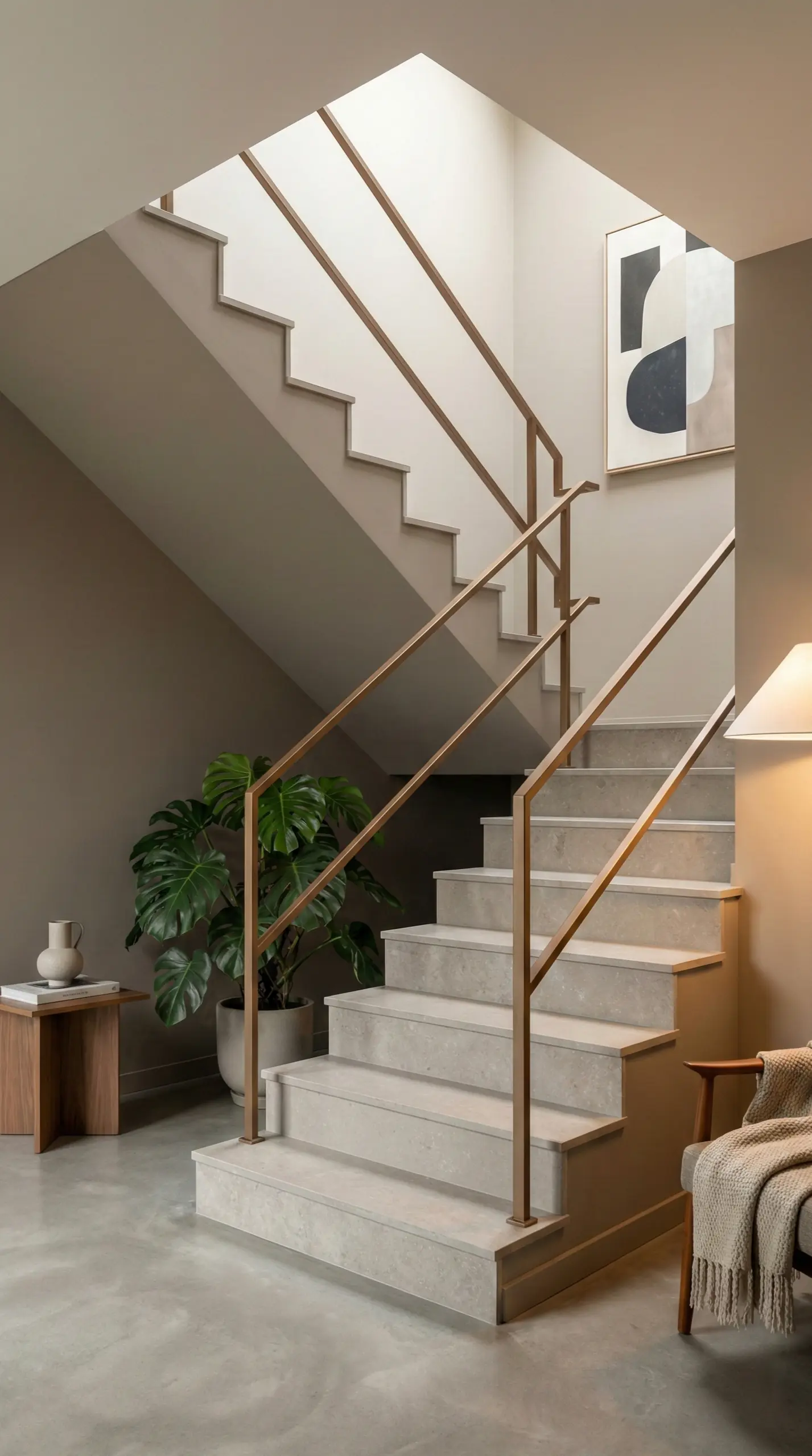 Modern natural stone staircase - Schugar Treppen project