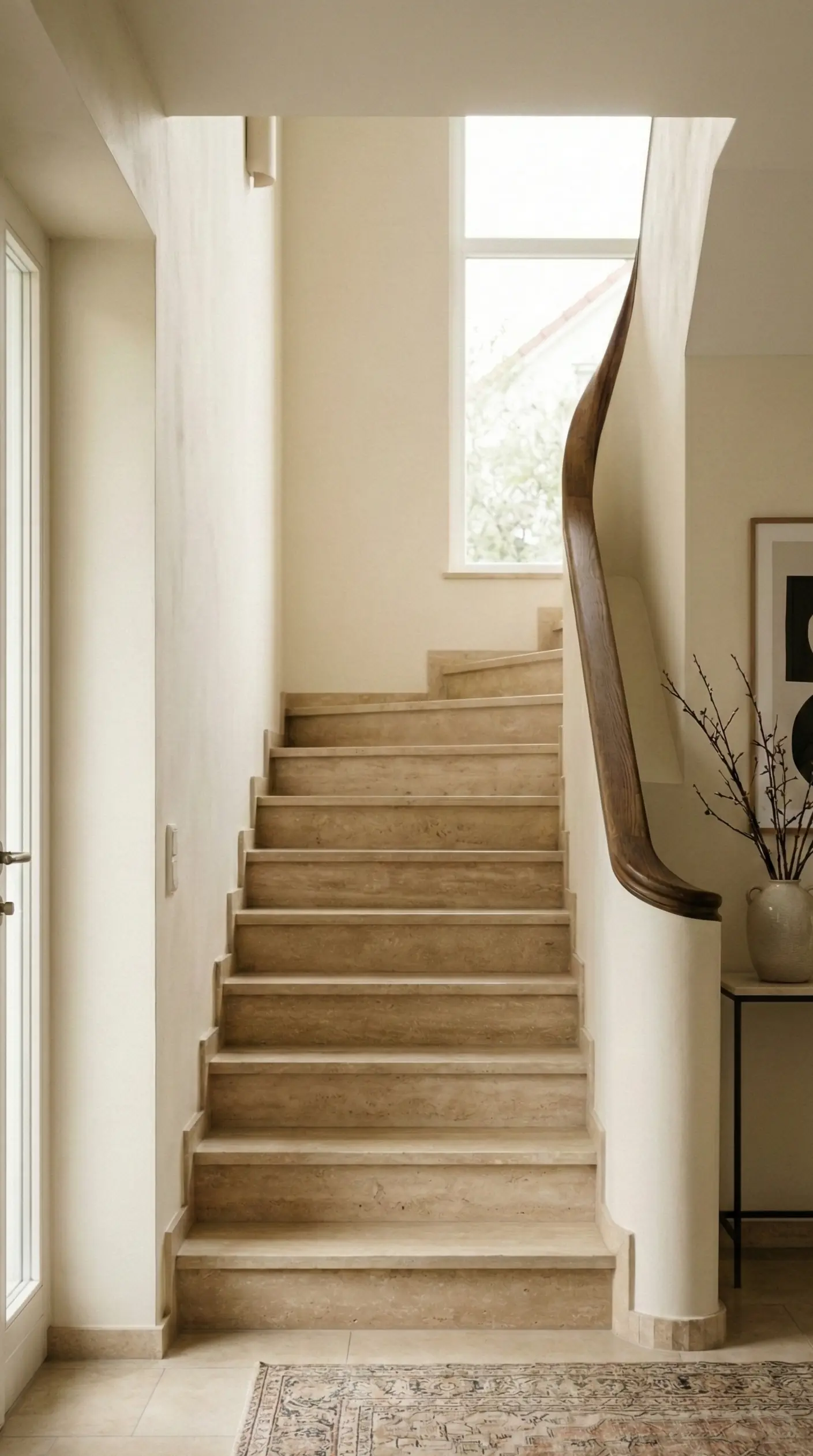 Organic natural stone staircase Frankfurt