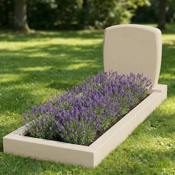 Eleganter Einzelgrabstein vom Steinmetz