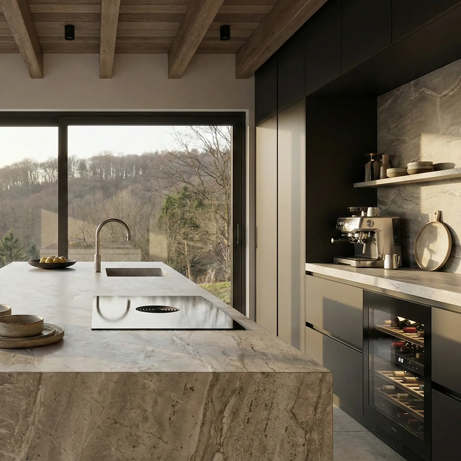 Villa Sculptura precision natural stone flooring